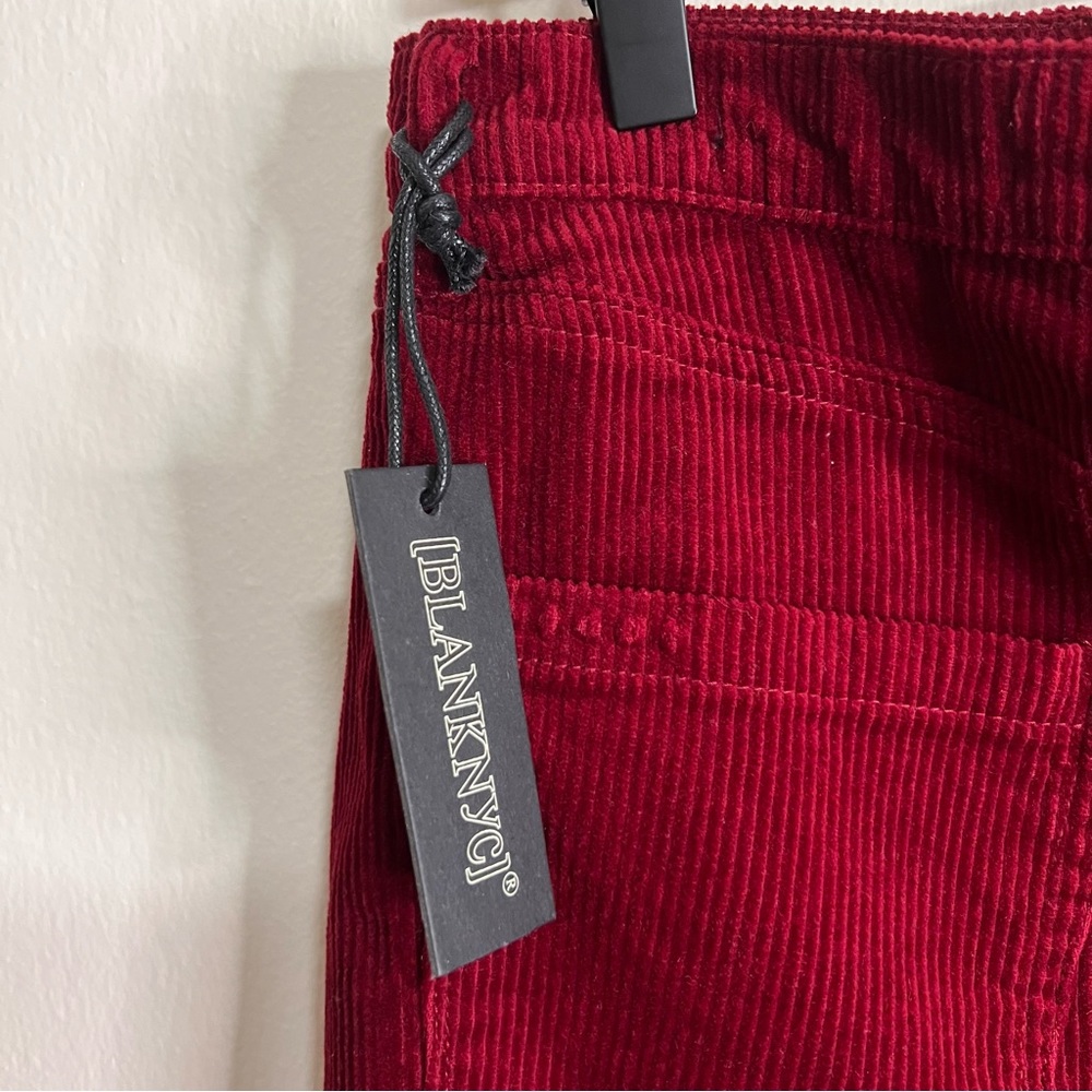 HP 🎉 NWT BLANKNYC Burgundy Cherry Red Corduroy Raw Hem Mini Skirt - Picture 6 of 8